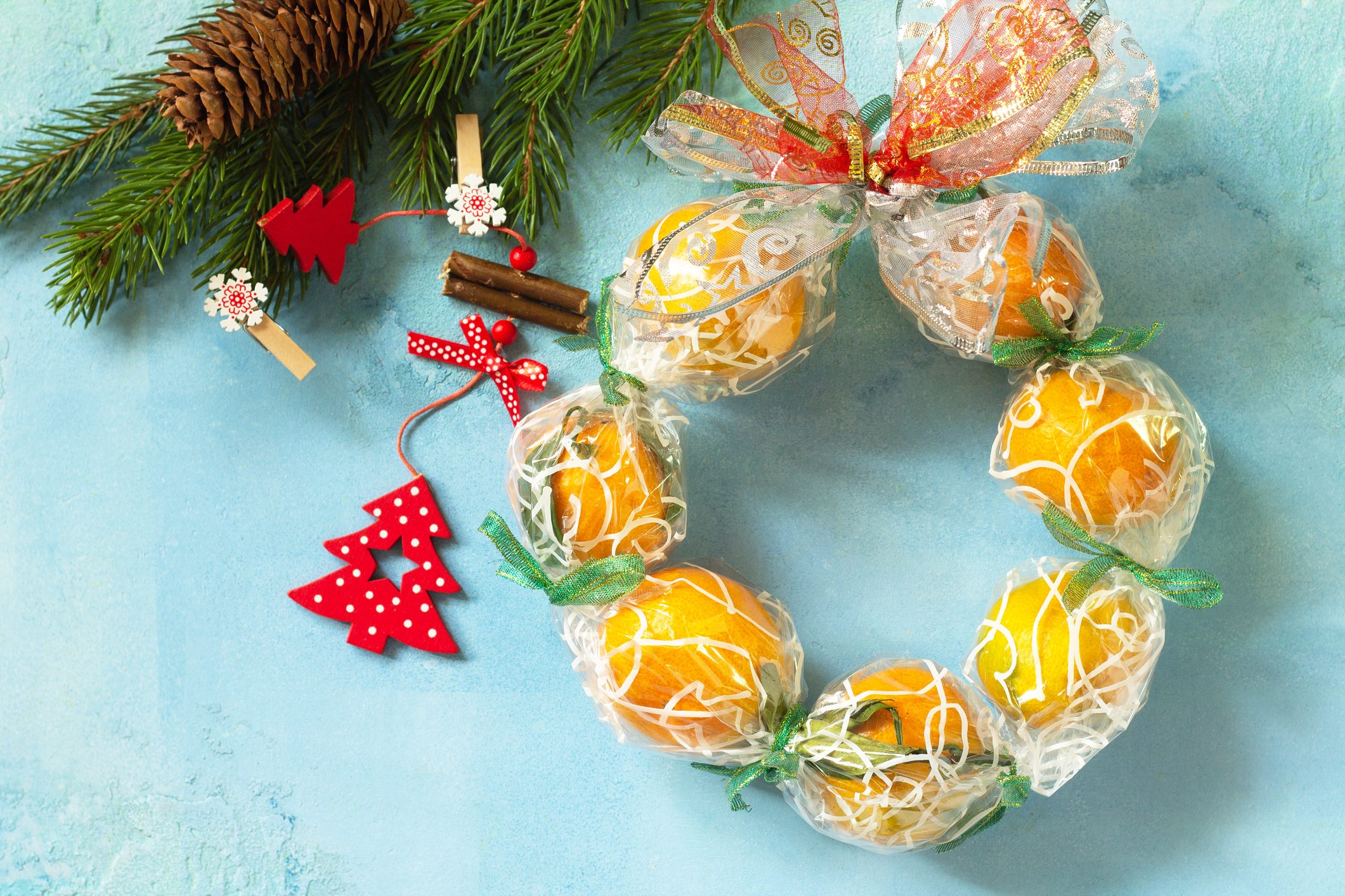 tangerine christmas wreath