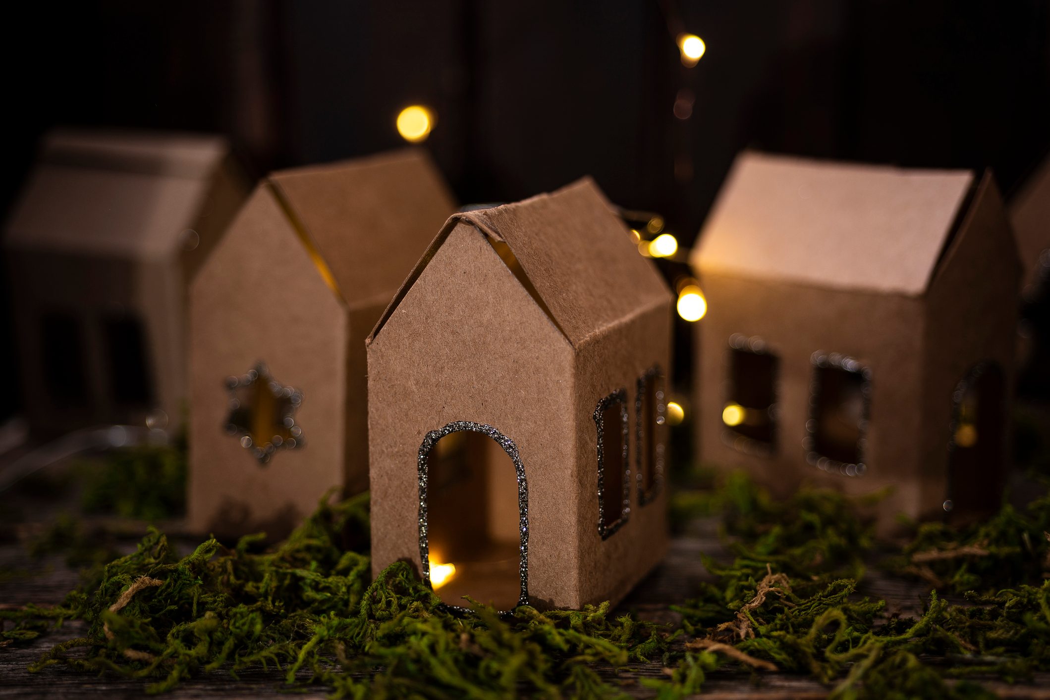 cardboard christmas houses decoration
