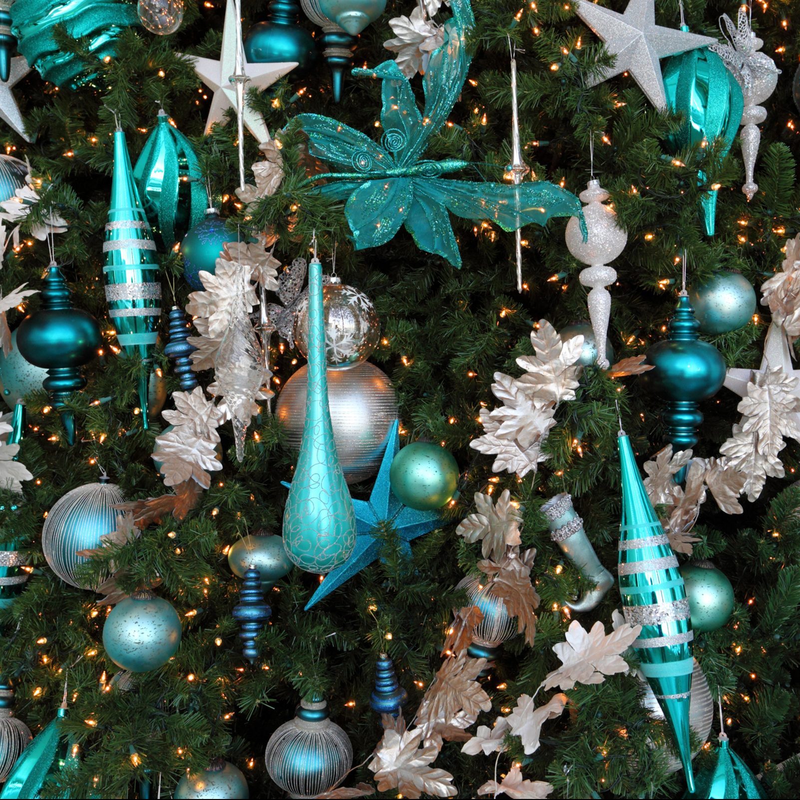 Close-up of a beautiful christmas tree