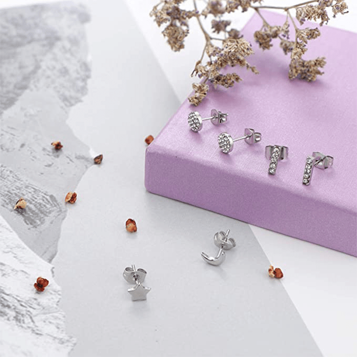 Fibo Steel 9 Pairs Earrings Ecomm Via Amazon.com