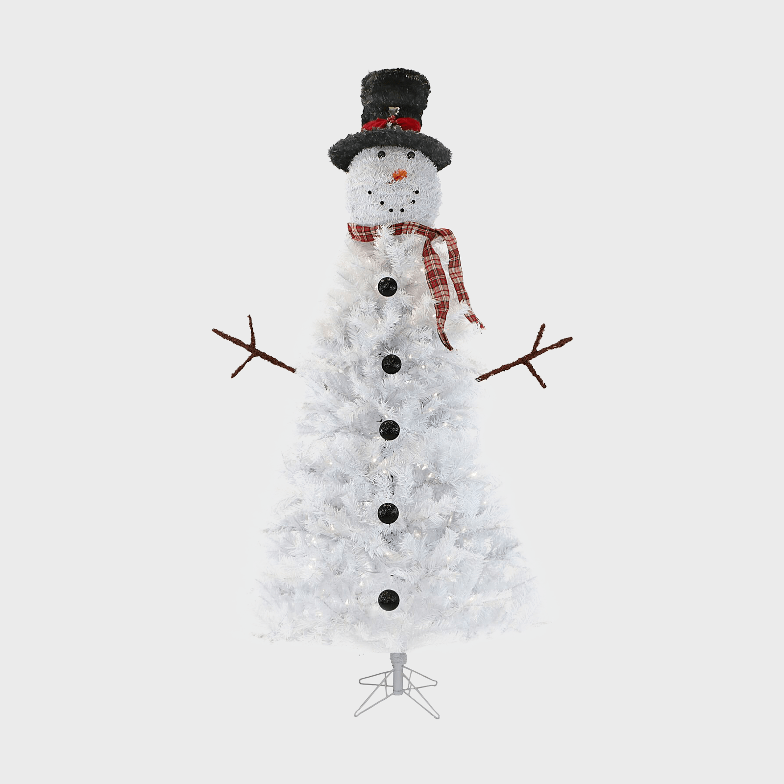 Fraser Hill Farm White Snowman Christmas Tree Ecomm Via Walmart.com