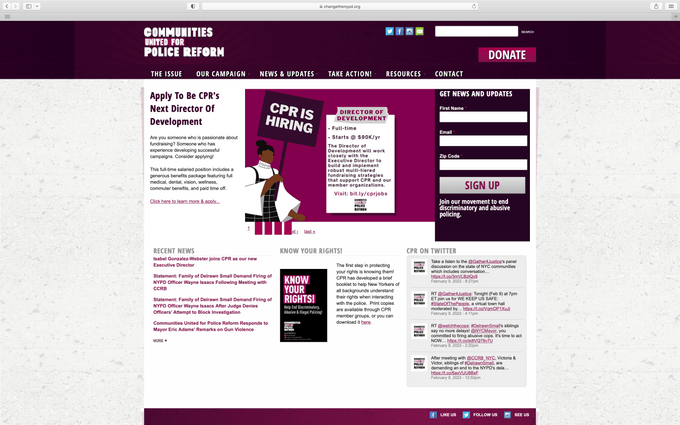 Communities United For Police Reform Ecomm Via Changethenypd.org