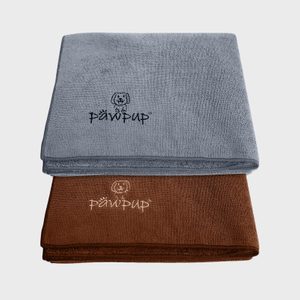 Two folded towels with 