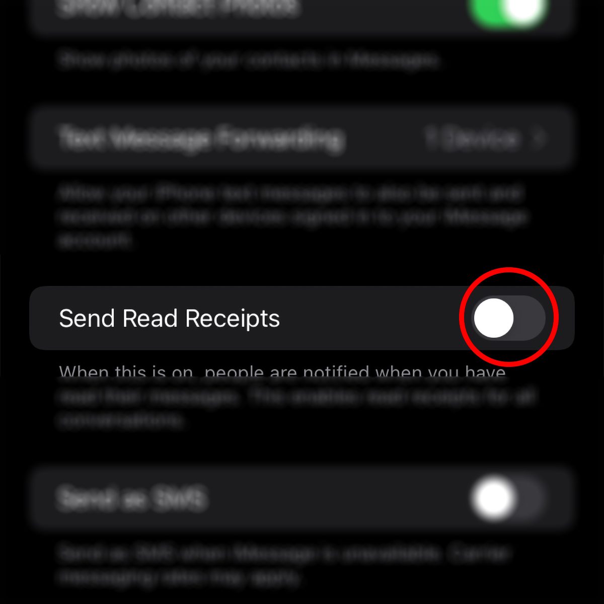 Send Read Reciepts Off Half