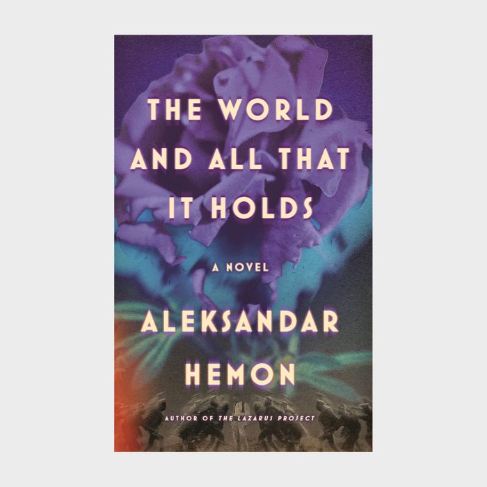 Book cover displays a purple flower against a dark background. Text reads: 
