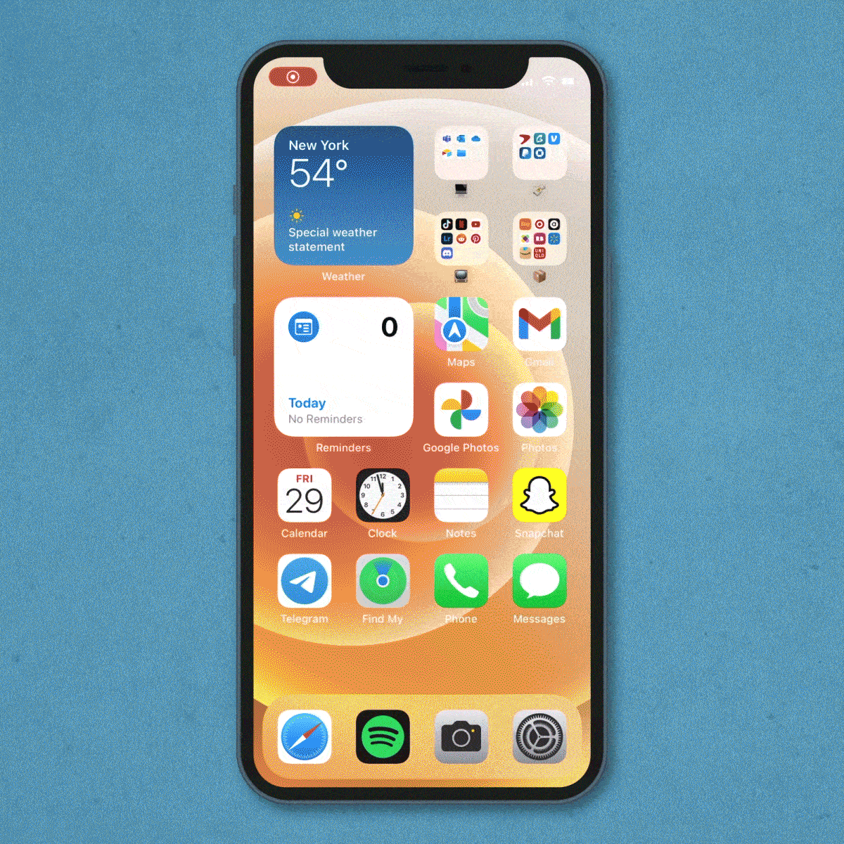gif showing how to open the photos app and edit on an iPhone