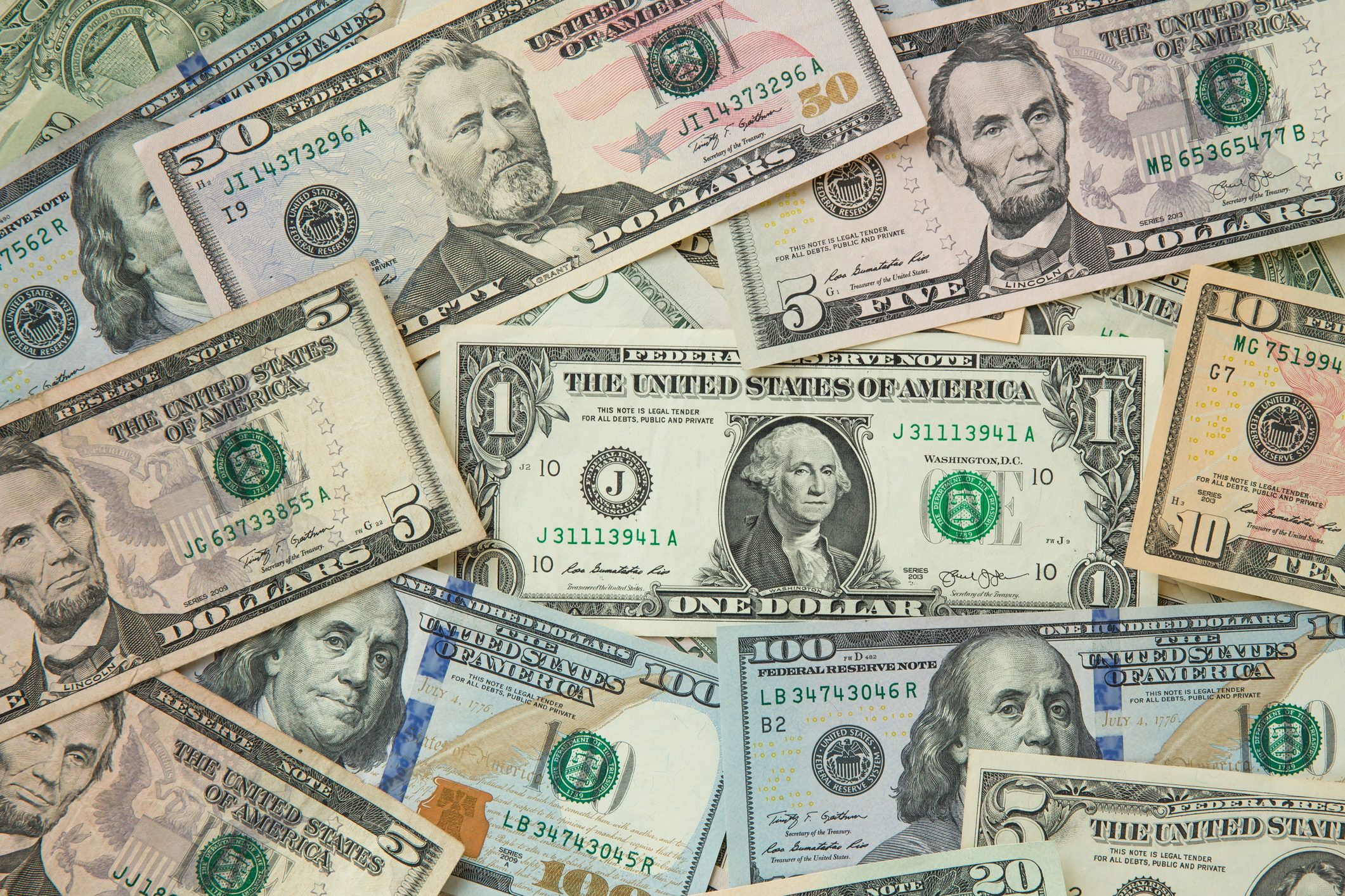 american currency in different amounts