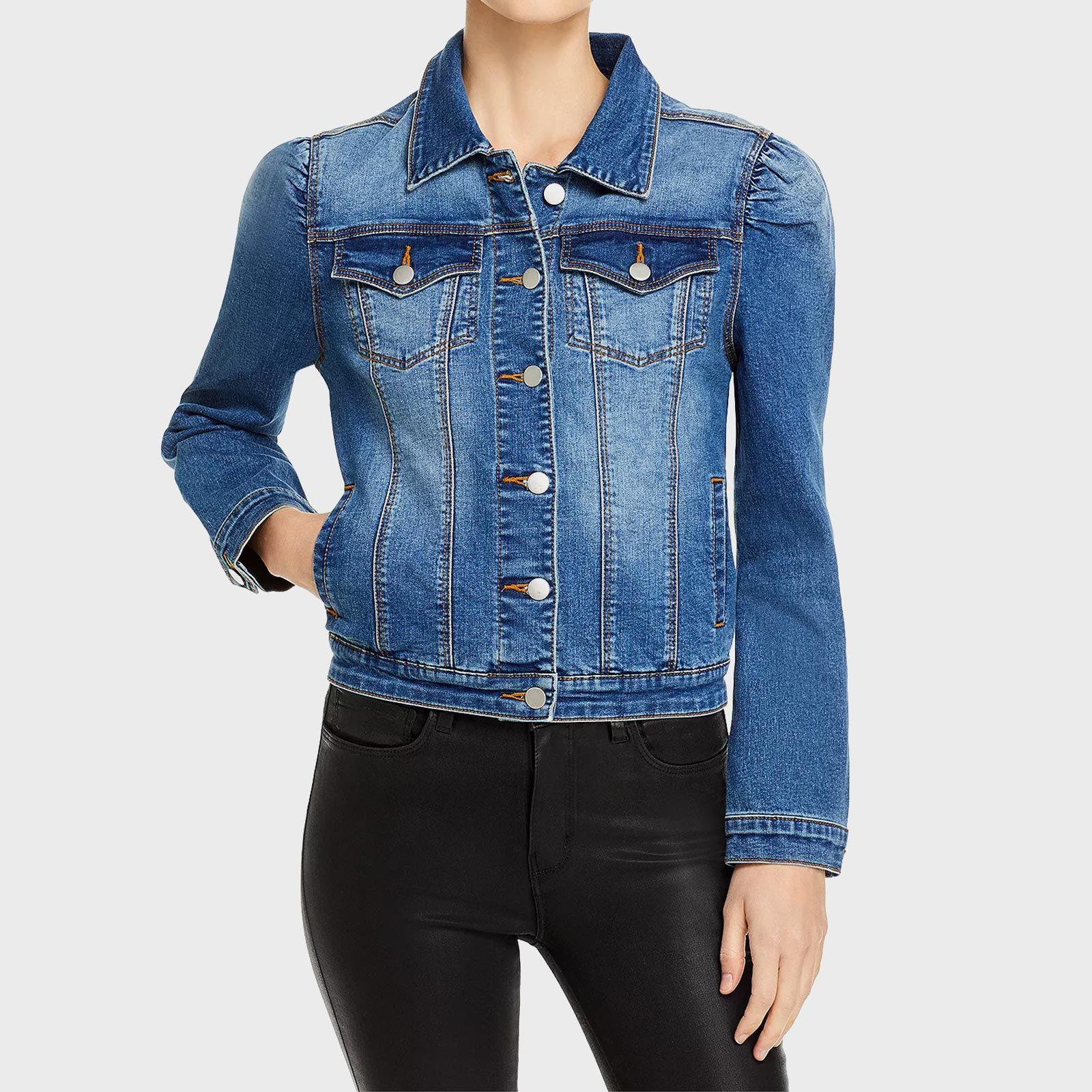 Rd Ecomm Aqua Puff Sleeve Denim Jacket Via Bloomingdales.com