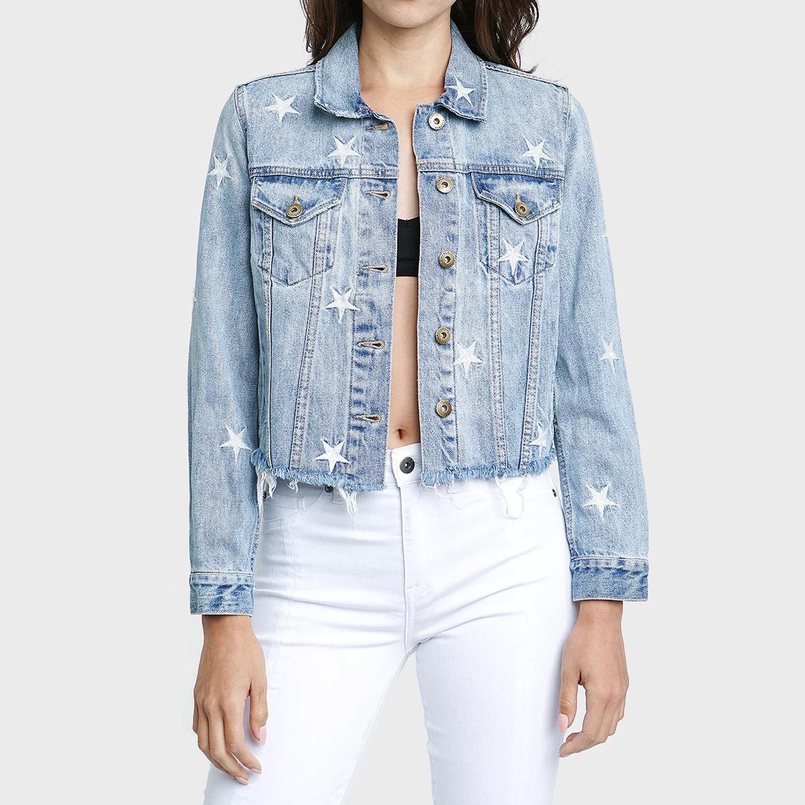 Rd Ecomm Pistola Brando Star Cut Off Denim Jacket In Zodiac Via Bloomingdales.com