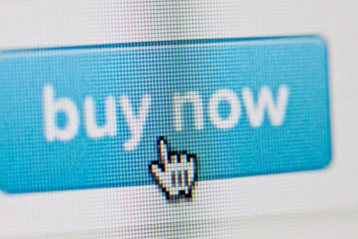 Buy now button on a computer screen