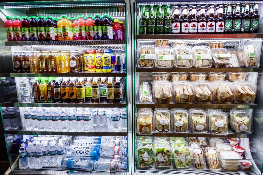 New York, LaGuardia Airport terminal, concession Sandwiches to go