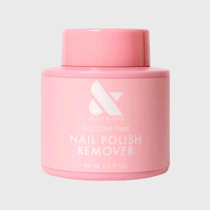 Pink cylindrical bottle labeled 