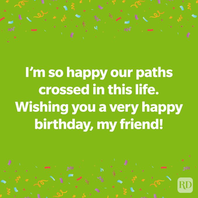 Happy Birthday Message on green background