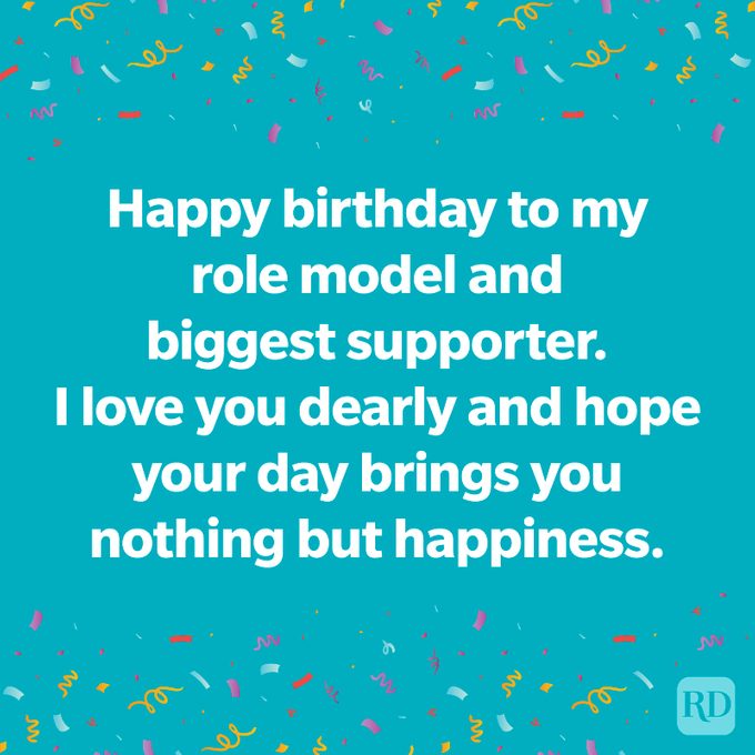 Happy Birthday Message on blue background