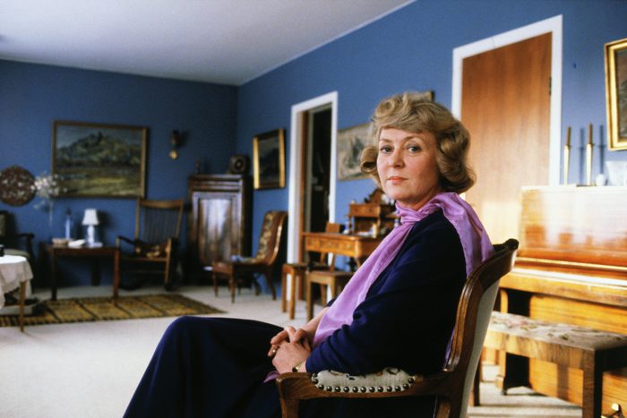 The first women president of Iceland, Vigdis Finnbogadottir, in 1980.