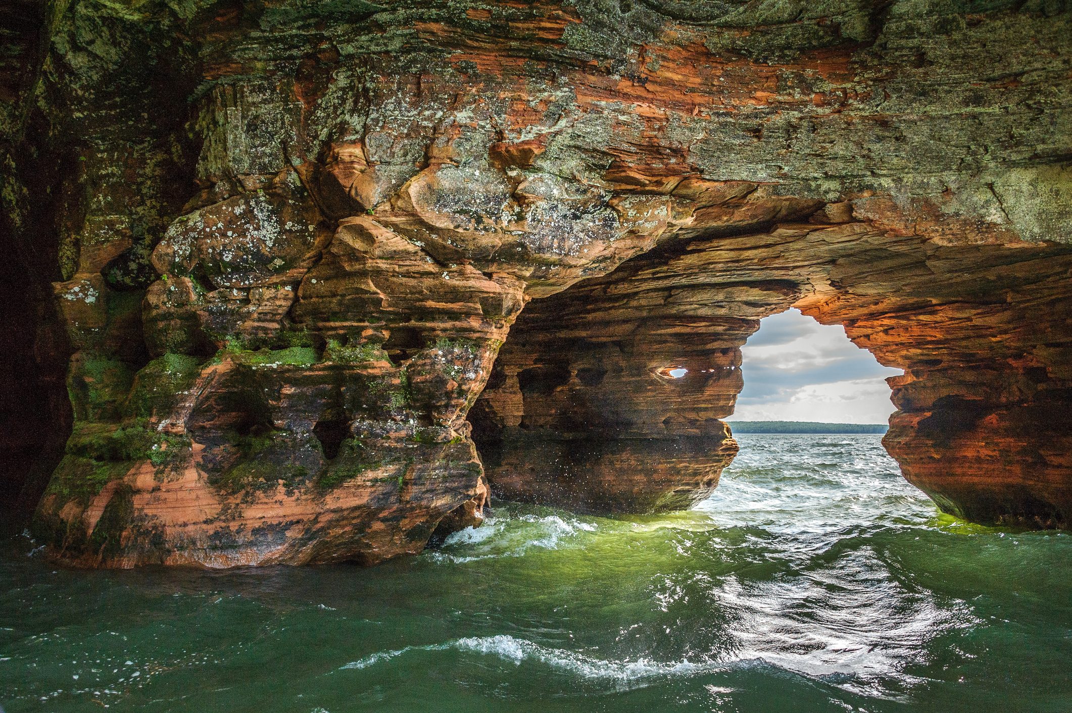 Lake Superior Sea Caves Dark