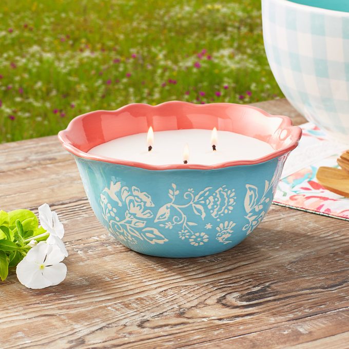 The Pioneer Woman Mazie Floral 3 Wick Citronella Candle Ecomm Via Walmart.com