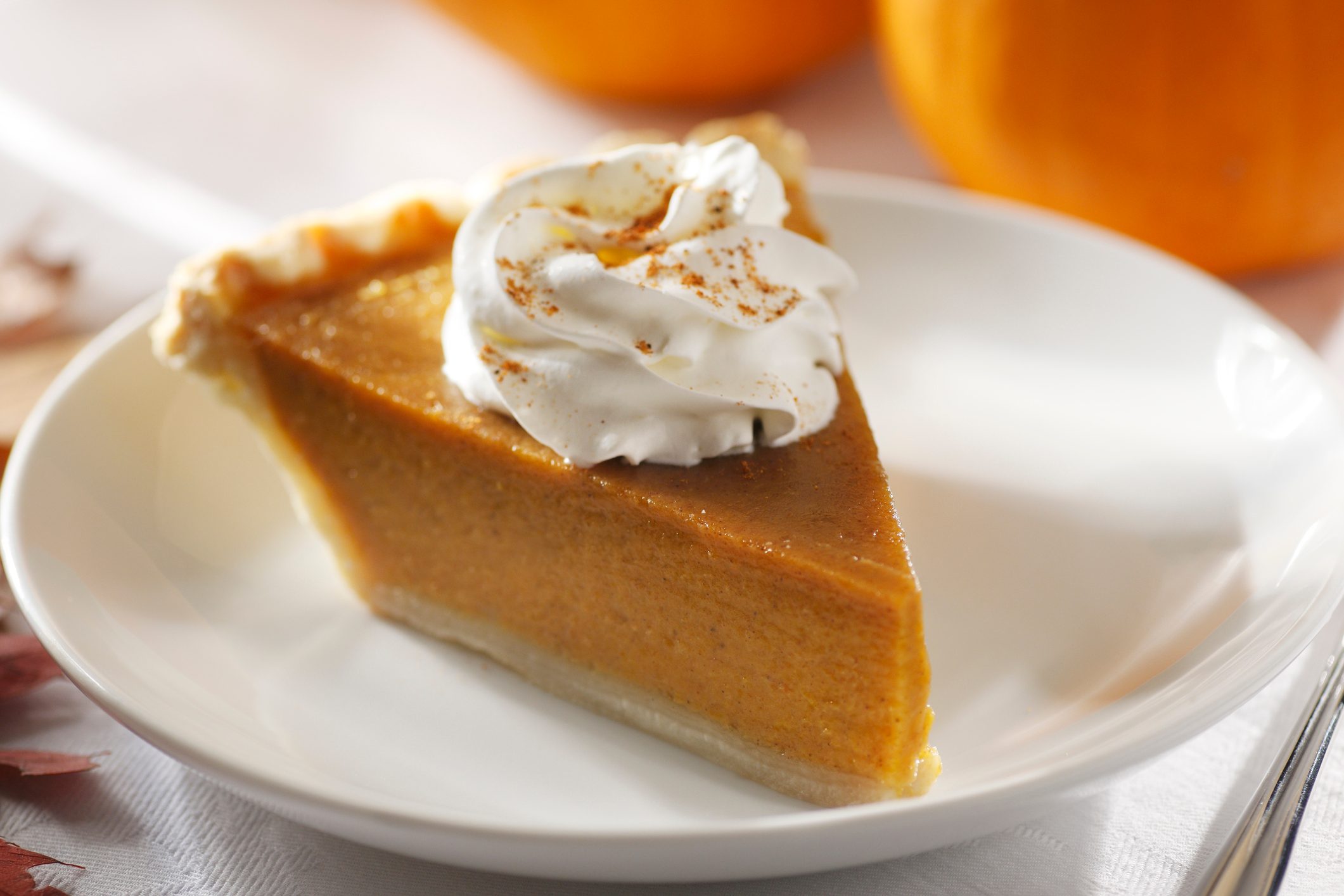 Pumpkin Pie With Whipped Cream