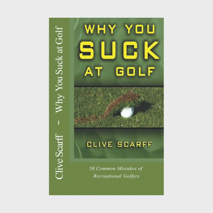 Book cover displays a golf ball lodged in grass, titled 