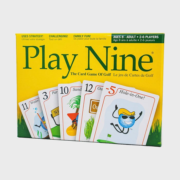 Box displays card game 