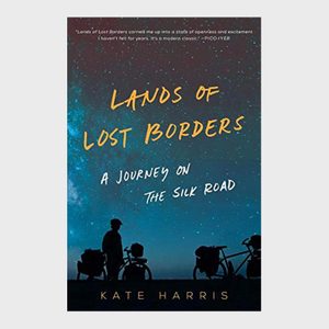 Silhouetted cyclists stand, starry sky backdrop; text: 