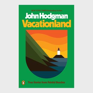 Book cover illustrates a lighthouse on a colorful, abstract landscape under text 