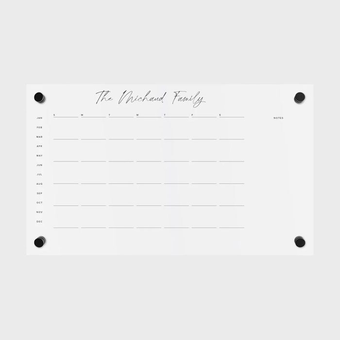Calendar labeled 