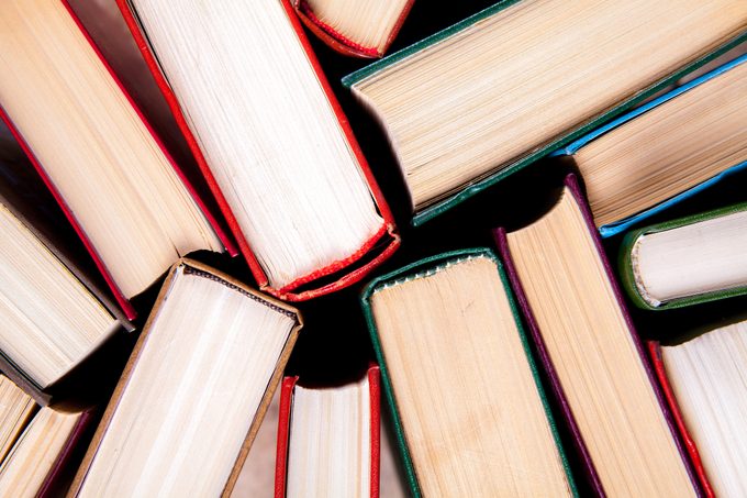 Old and used hardback books