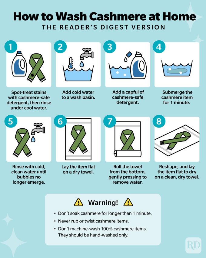 How To Wash Cashmere At Home Infographic
