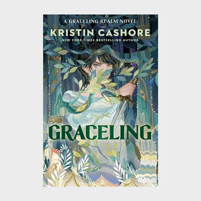 A woman holds branches, surrounded by foliage, on a book cover titled 