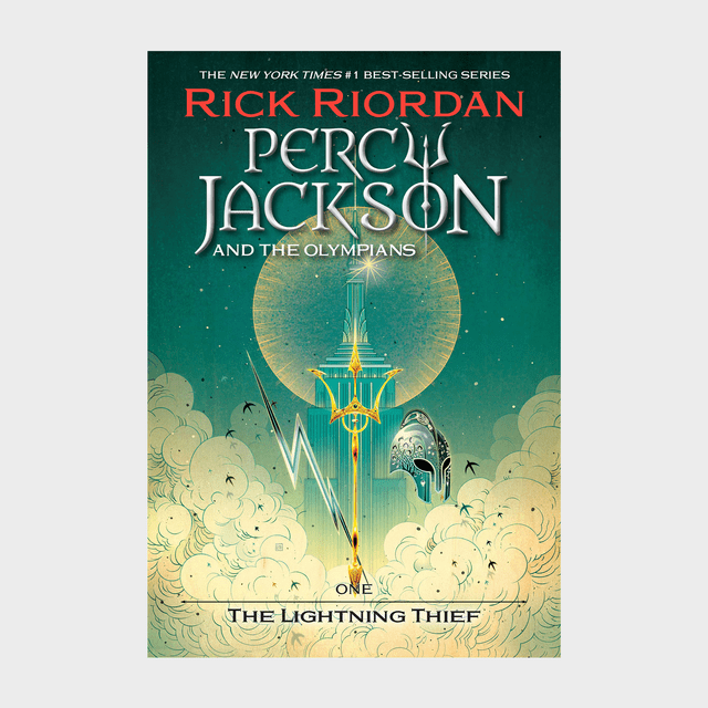 Tower pierces stormy clouds beneath a glowing moon, surrounded by birds and an ancient helmet. 