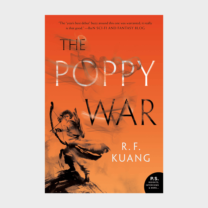 An archer aims a bow on a fiery orange book cover, titled 