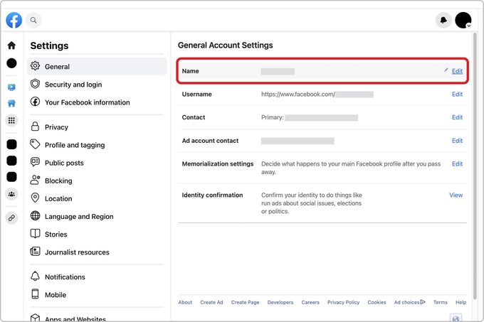 How To Change Name On Facebook Desktop