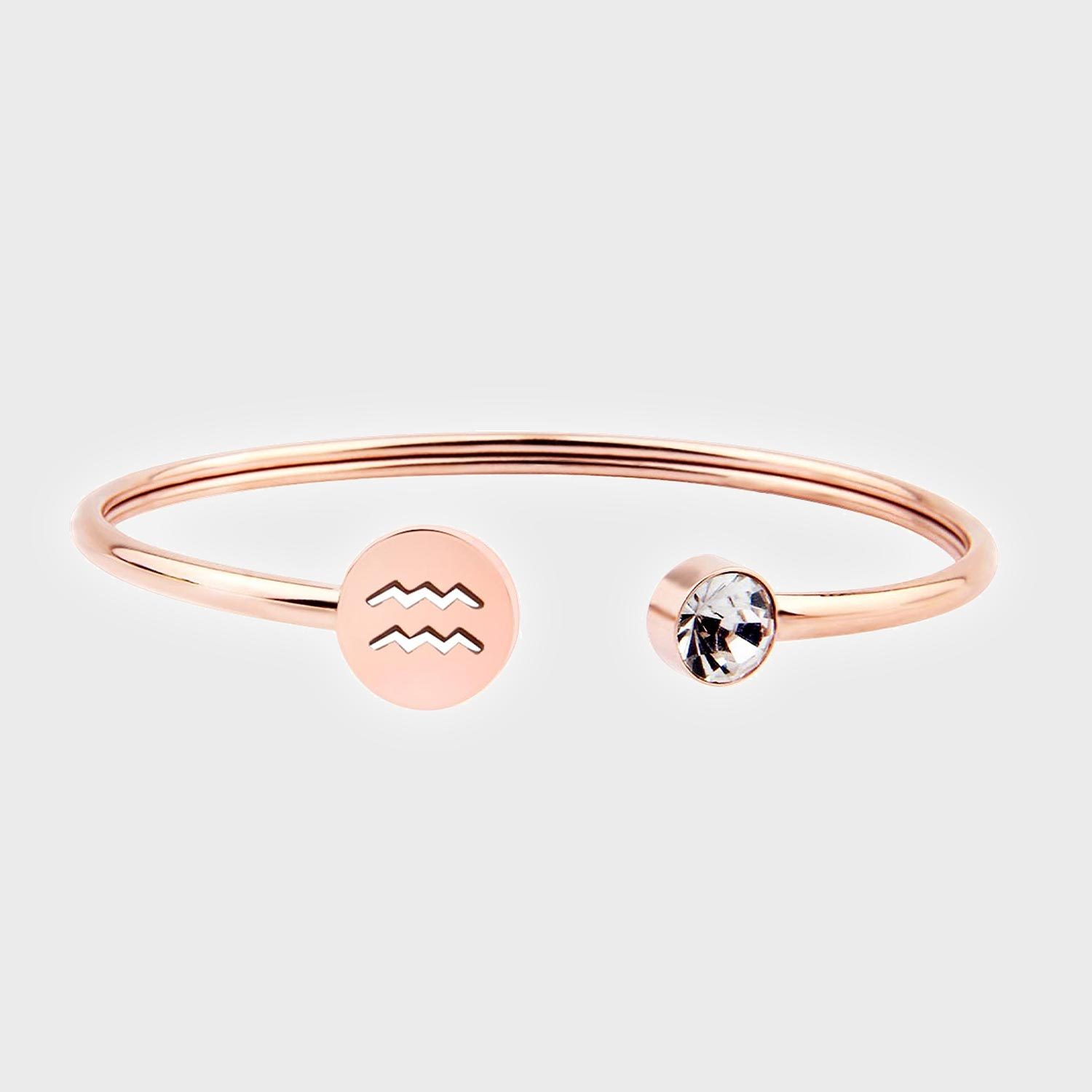 Zuo Bao Simple Rose Gold Sagittarius Cuff