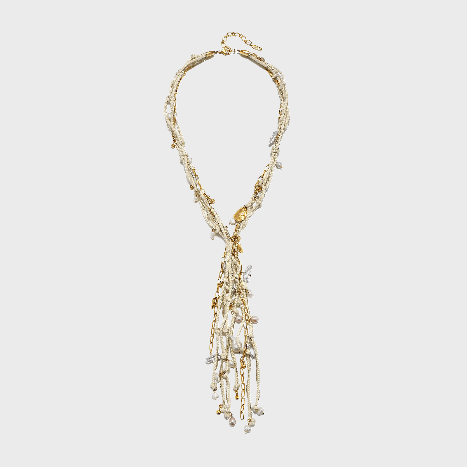 Ocean Fragments Rope And Shell Necklace Ecomm Via Sequin Nyc.com