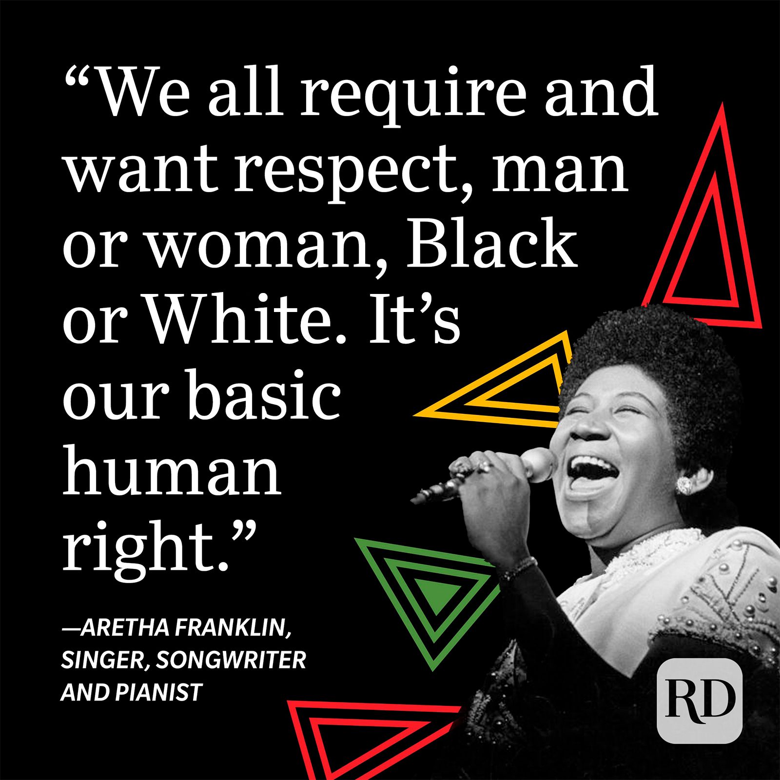 Aretha Franklin Black History Month Quote V2