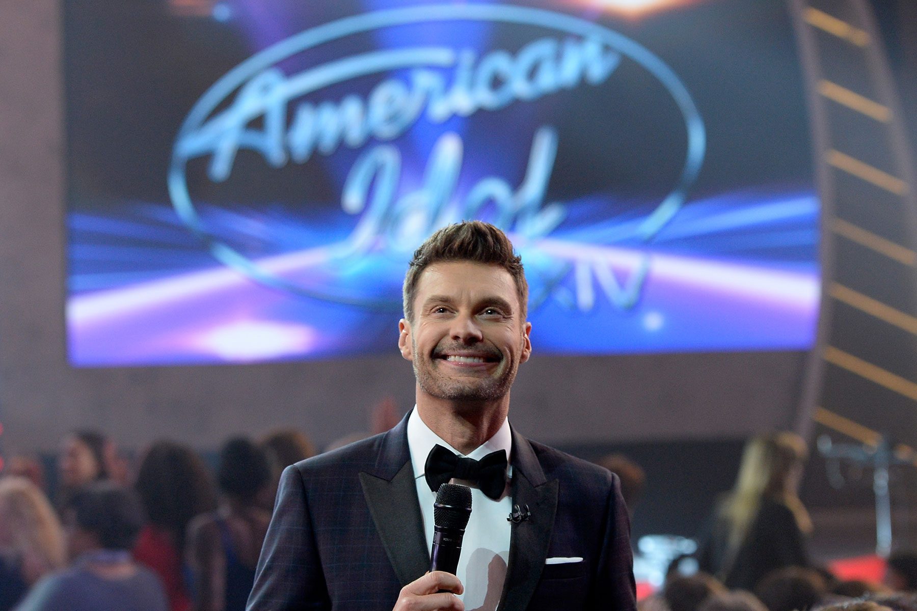 Host Ryan Seacrest speaks during "American Idol" XIV Grand Finale at Dolby Theatre