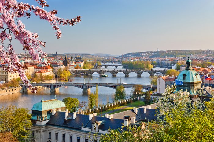 Prague at sunset