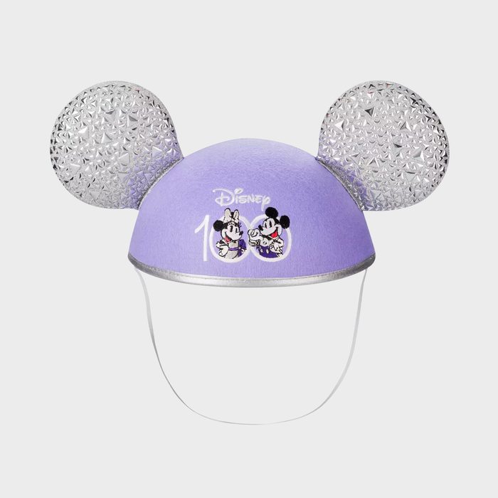Hat displays silver ears with Disney's Mickey and Minnie featured; labeled 