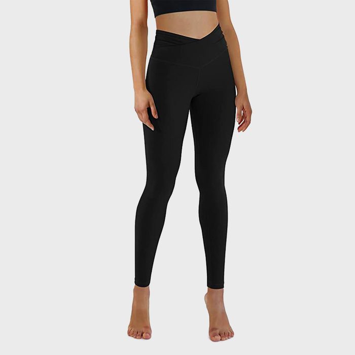 Leggings appear worn by a person standing, shown from waist to feet, on a plain white background.