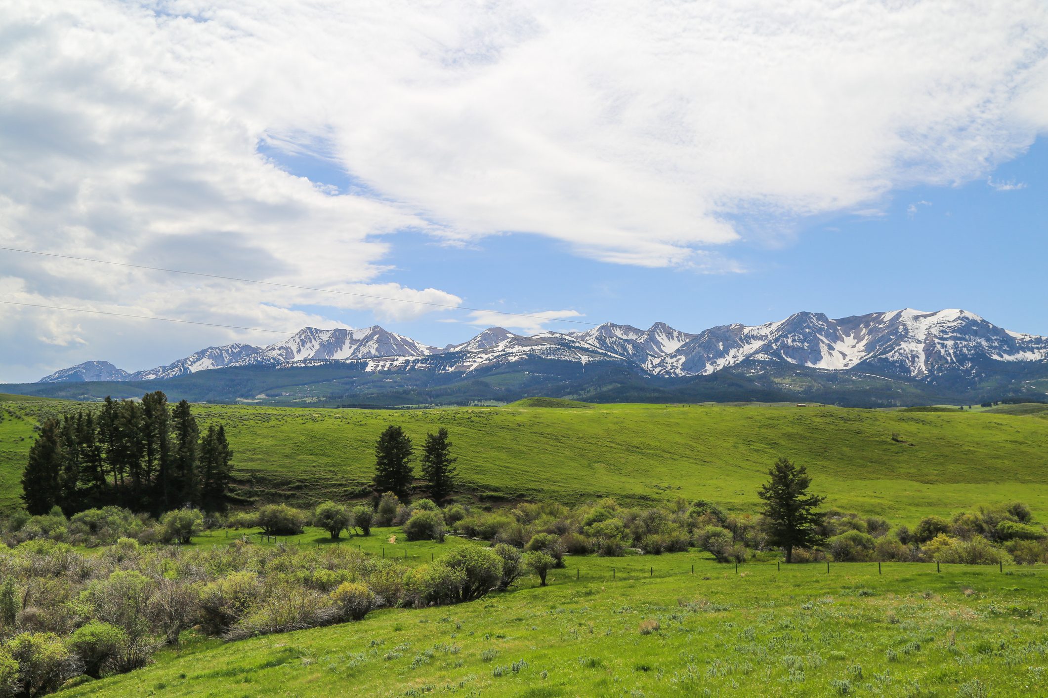 Bridger Mountains in Spring