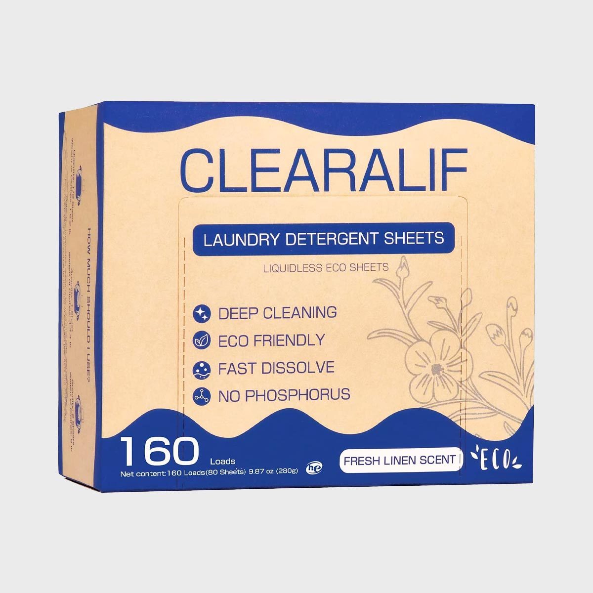 Laundry Detergent Sheets Fresh Linen 