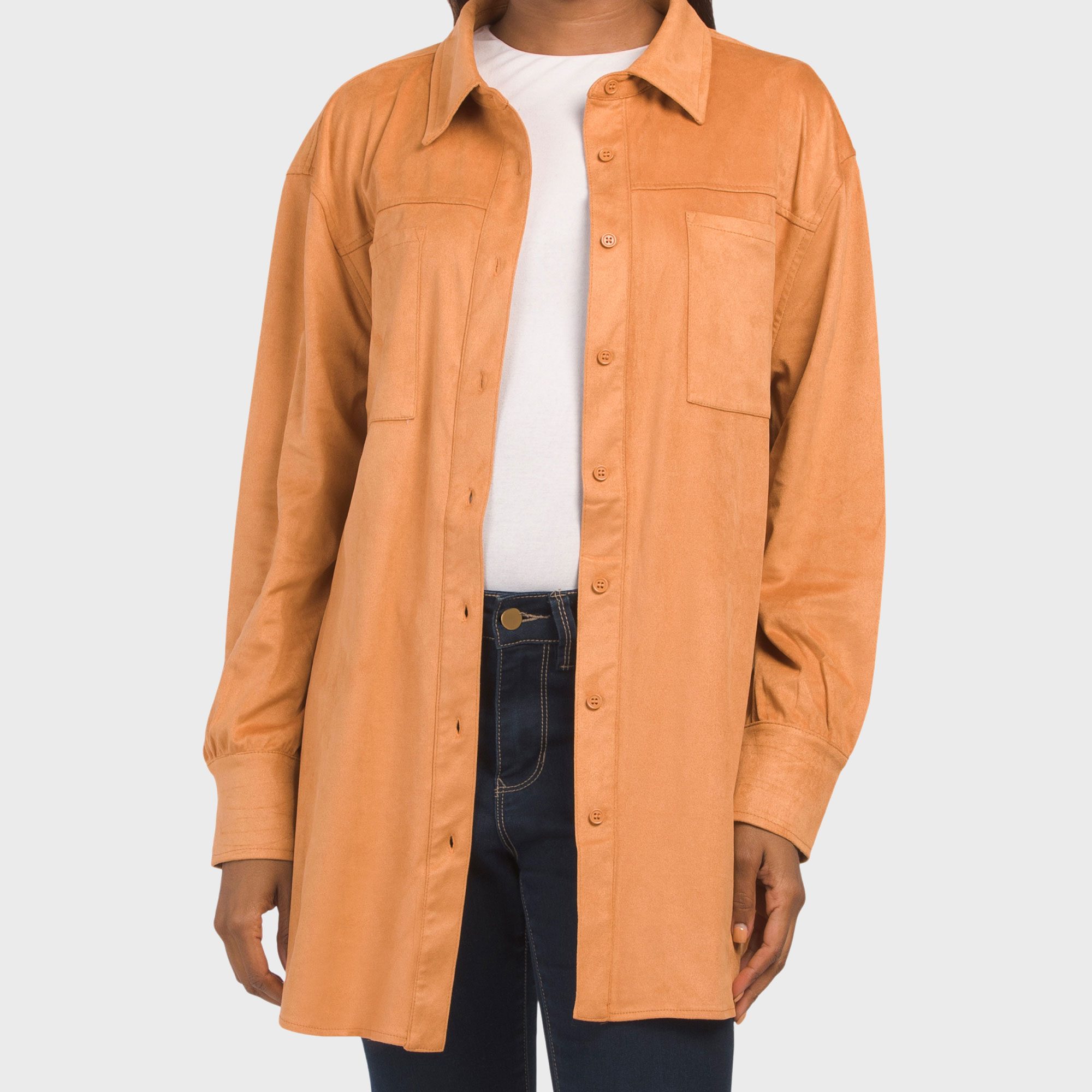  Faux Suede Shacket 