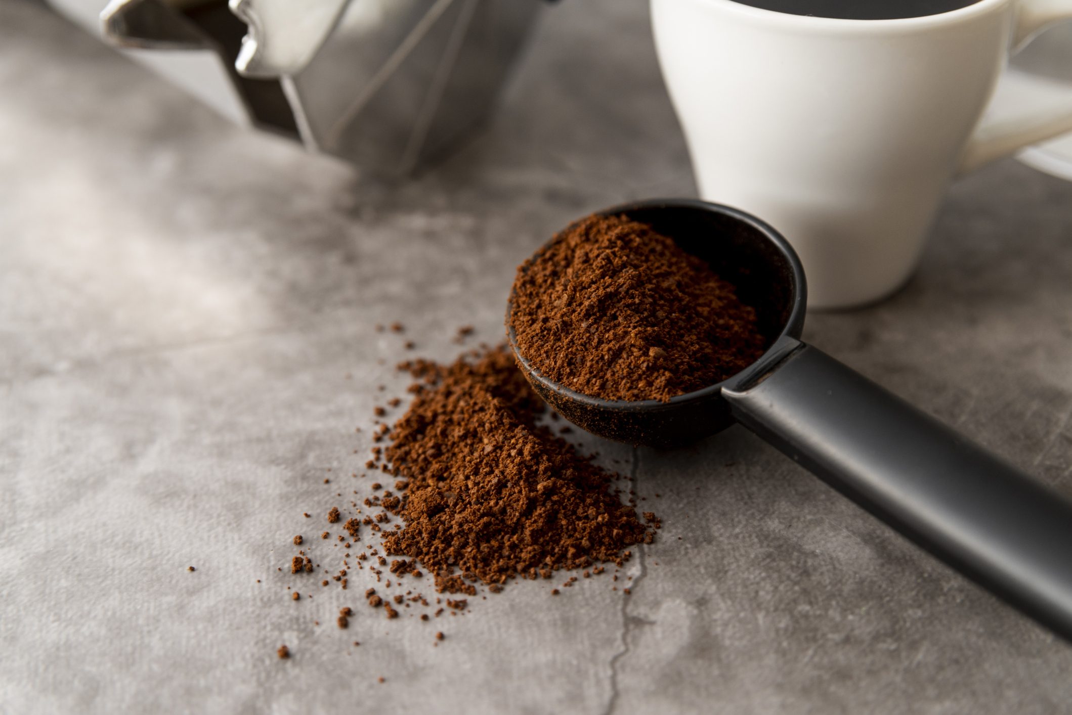 Close up coffee powder spoon 2 High quality beautiful photo concept,Romania