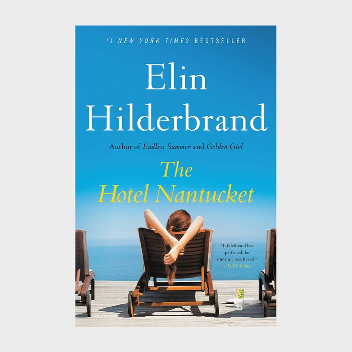 A person relaxes on a lounge chair facing the ocean, flanked by two empty chairs, under a clear blue sky. Text includes: 