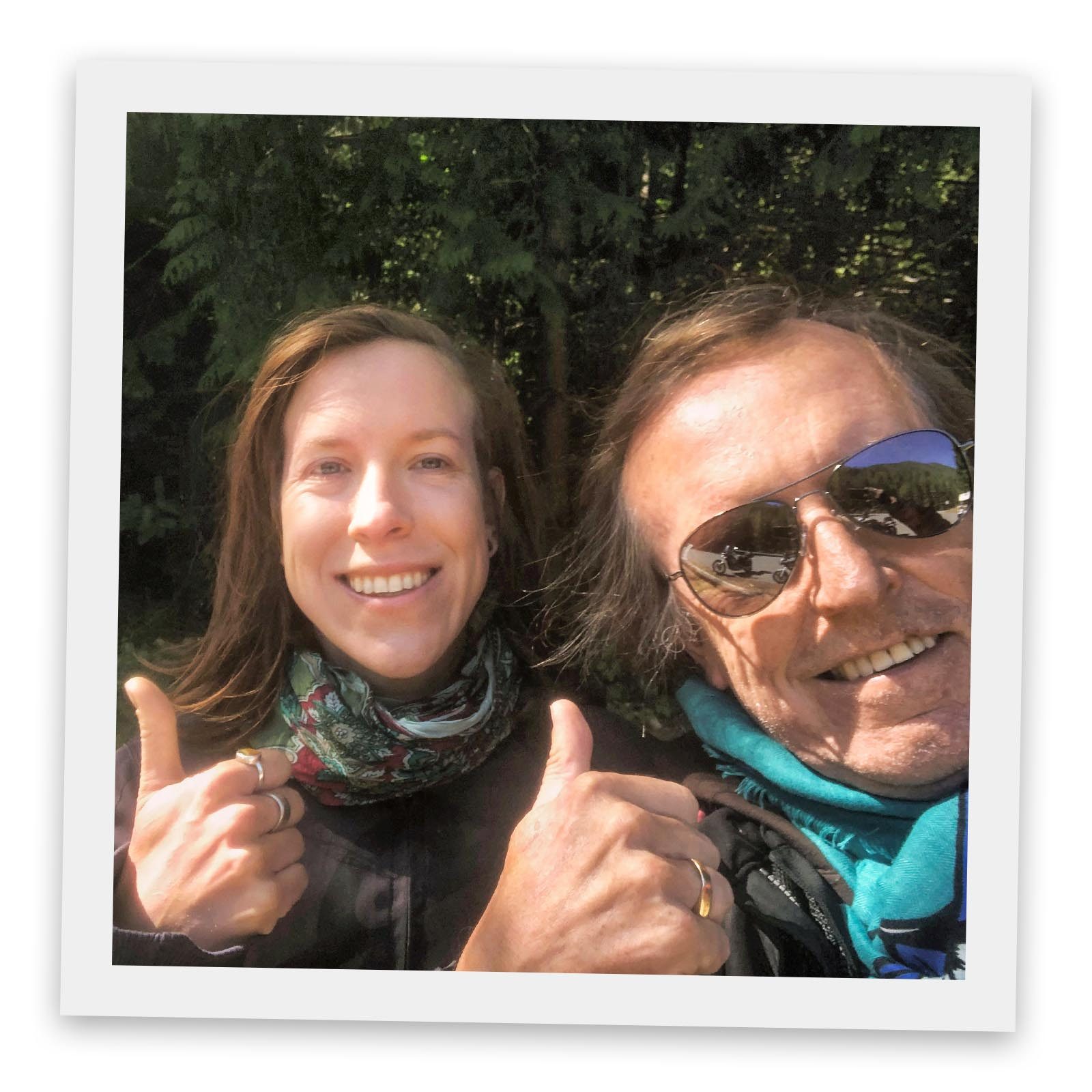 Easy riders Ewa and Peter, on a bike trip