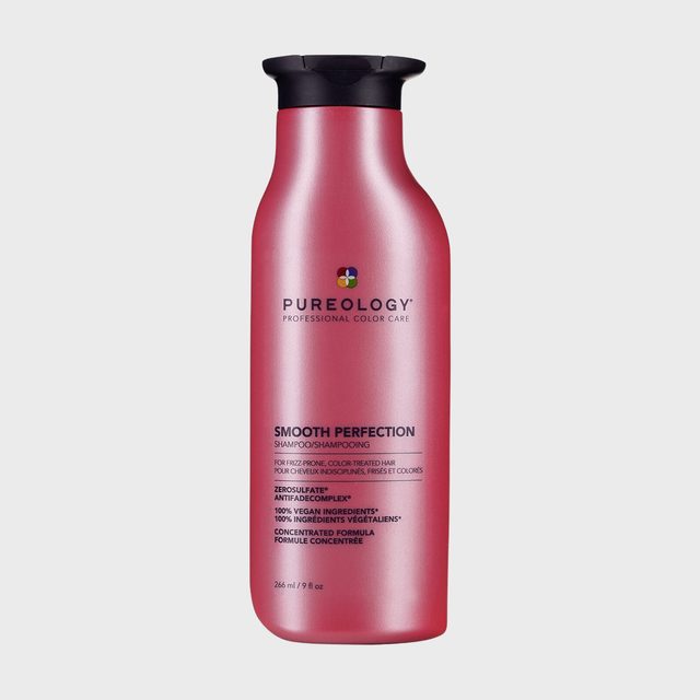 Pink shampoo bottle features 