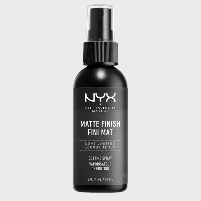 A black spray bottle displays 