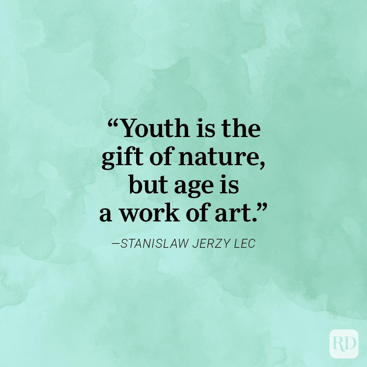 Quote about aging by Stanislaw Jerzy Lec