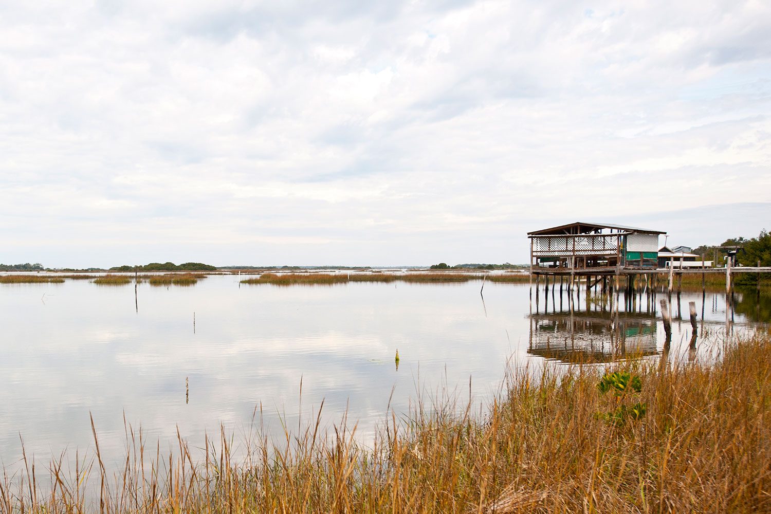 Scenic Back Bayou in Cedar Key, Florida